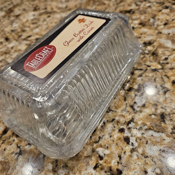 Glass Butter Dish with Cover BRAND NEW - Picture 3 of 7